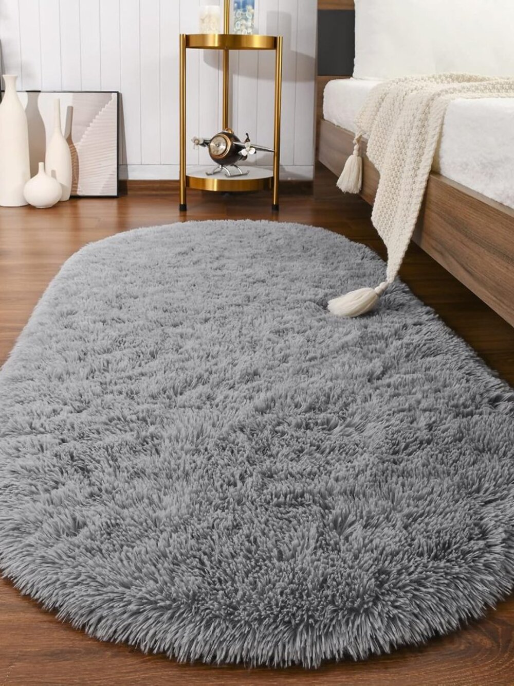 Fluffy Rugs for Bedroom, Shag Cute Area Rug for Girls and Kids Baby Room Home De